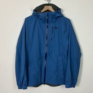 Outdoor Research Aspire Jacket Womens Large Blue GORE-TEX Rain Shell